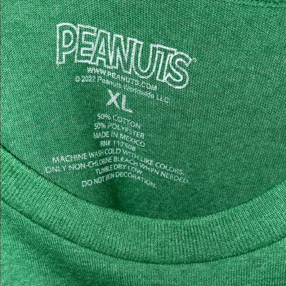 Snoopy Chillin' Green T-Shirt - Picture 3 of 3